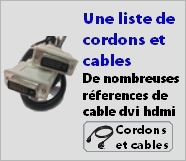 Cordon hdmi dvi vga 